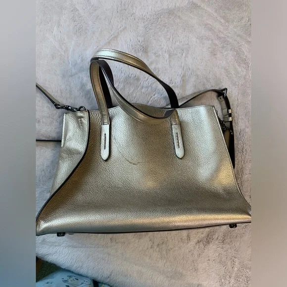 Coach 31037 Platinum Metallic Charlie Carryall